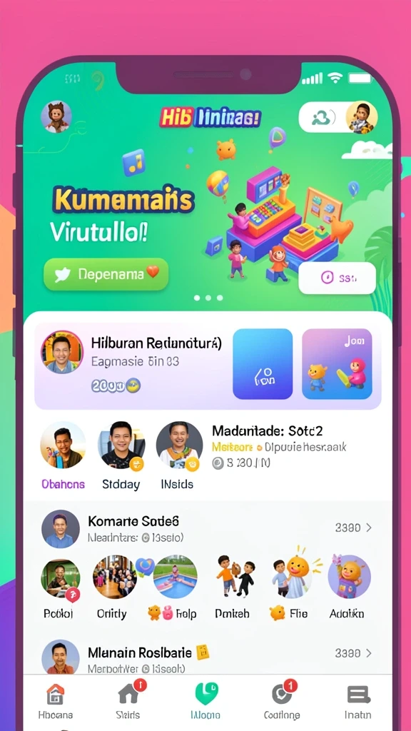 Karakter-karakter lucu yang siap untuk dimainkan.
