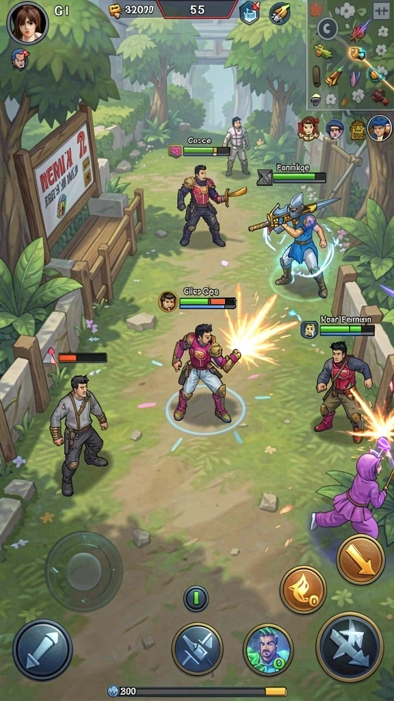 Fitur multiplayer yang memungkinkan bermain dengan teman.