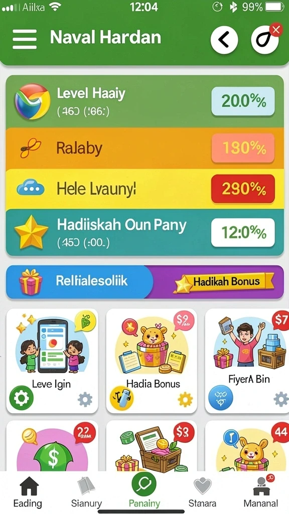 Berbagai pilihan permainan yang selalu diperbarui.