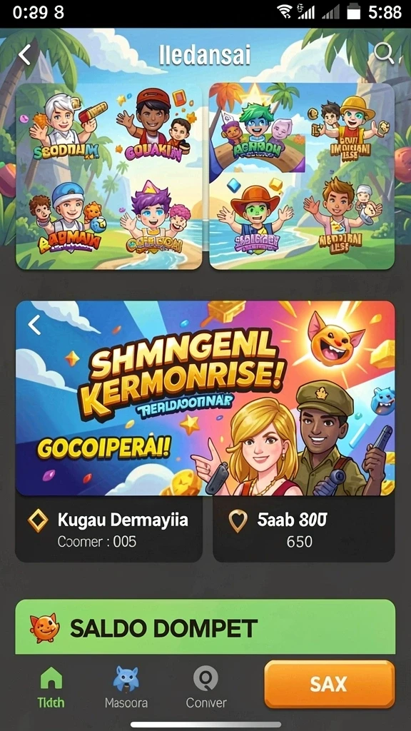 Screenshot menampilkan antarmuka permainan yang menarik.