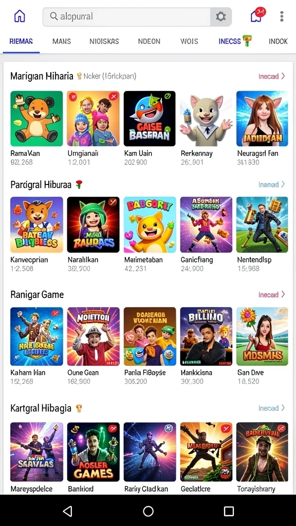 Screenshot menunjukkan fitur kompetisi dan ranking pemain.