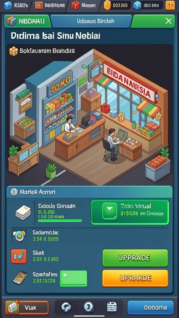 Berbagai karakter unik yang bisa dipilih dan diupgrade.