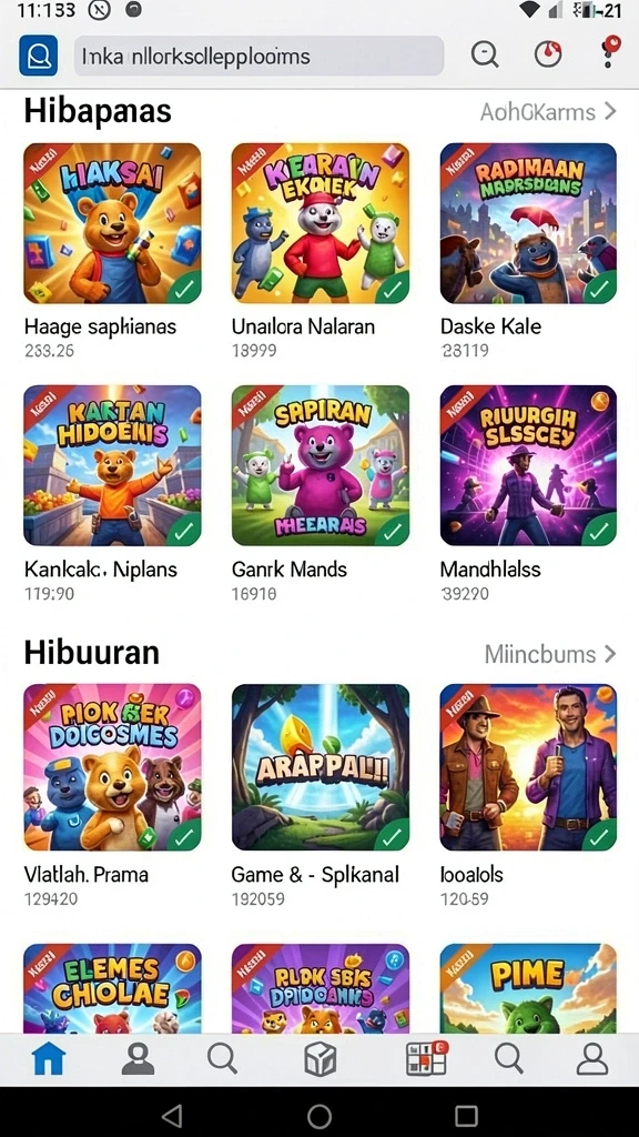 Tampilan awal permainan yang menarik dan intuitif.