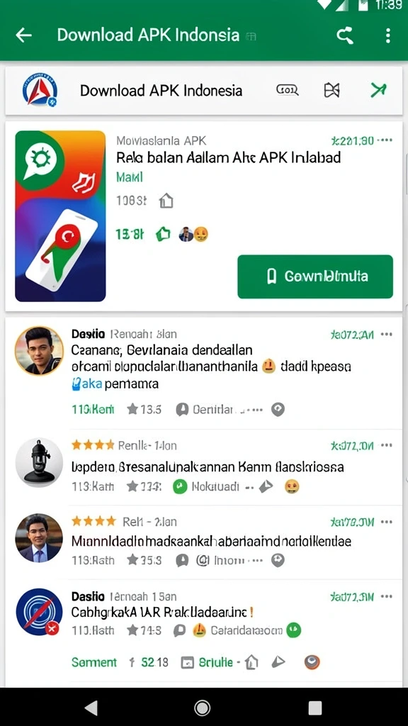 Menu utama yang mudah dinavigasi dengan berbagai pilihan.