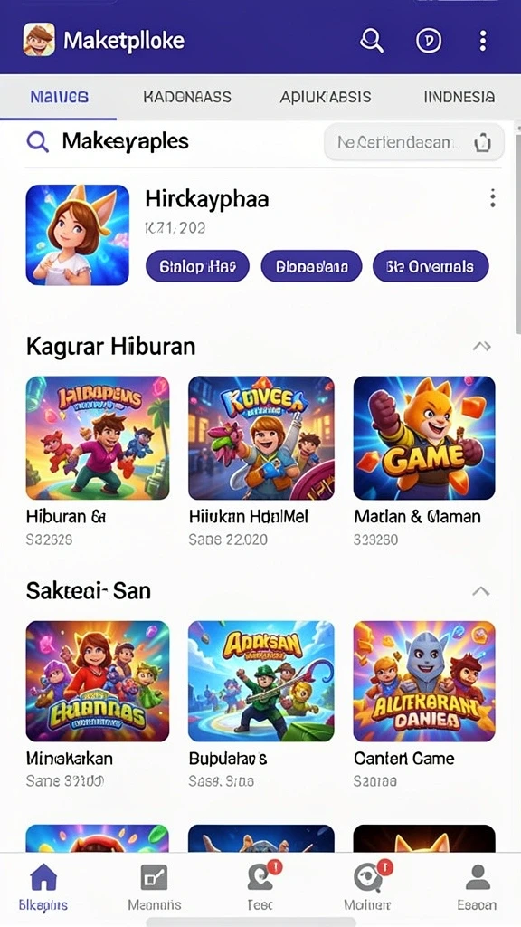 Tampilan level dengan desain yang kreatif dan unik.