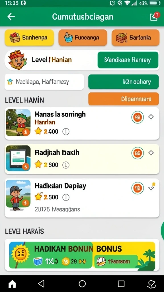 Misi menantang dengan berbagai level.