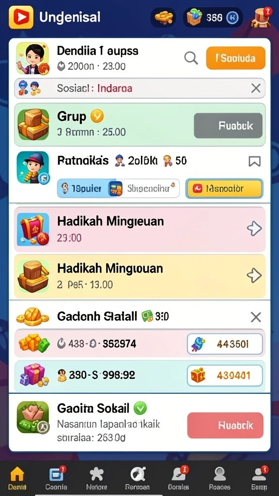 Mode permainan yang beragam dan menarik.