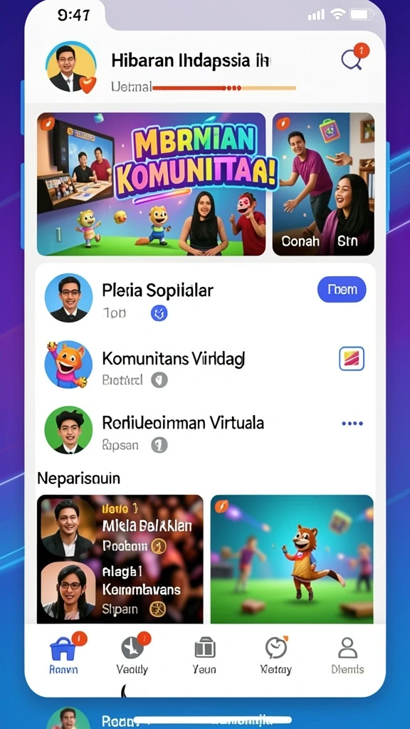Komunitas aktif yang saling mendukung dalam permainan.