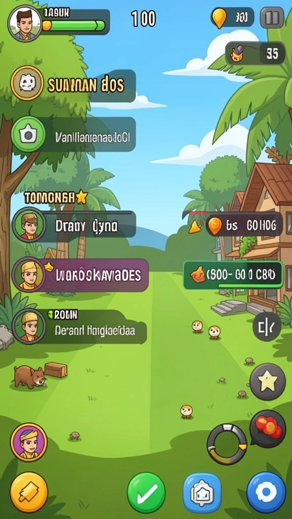 Tampilan utama dengan karakter yang siap bertarung.
