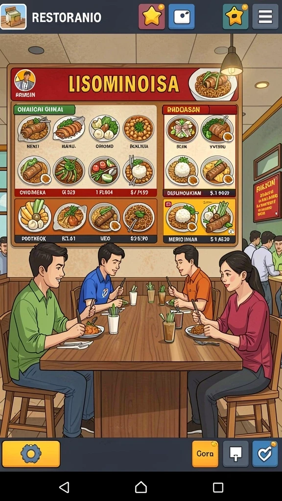 Tampilan utama dengan menu navigasi yang ramah pengguna.