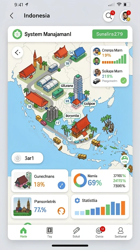Tampilan beranda NUSABET yang menarik dan mudah dipahami.