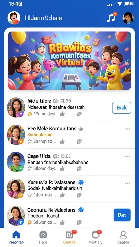 Ilustrasi komunitas pemain yang aktif dalam diskusi.