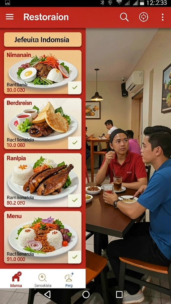 Screenshot menunjukkan karakter utama dalam pertempuran epik.