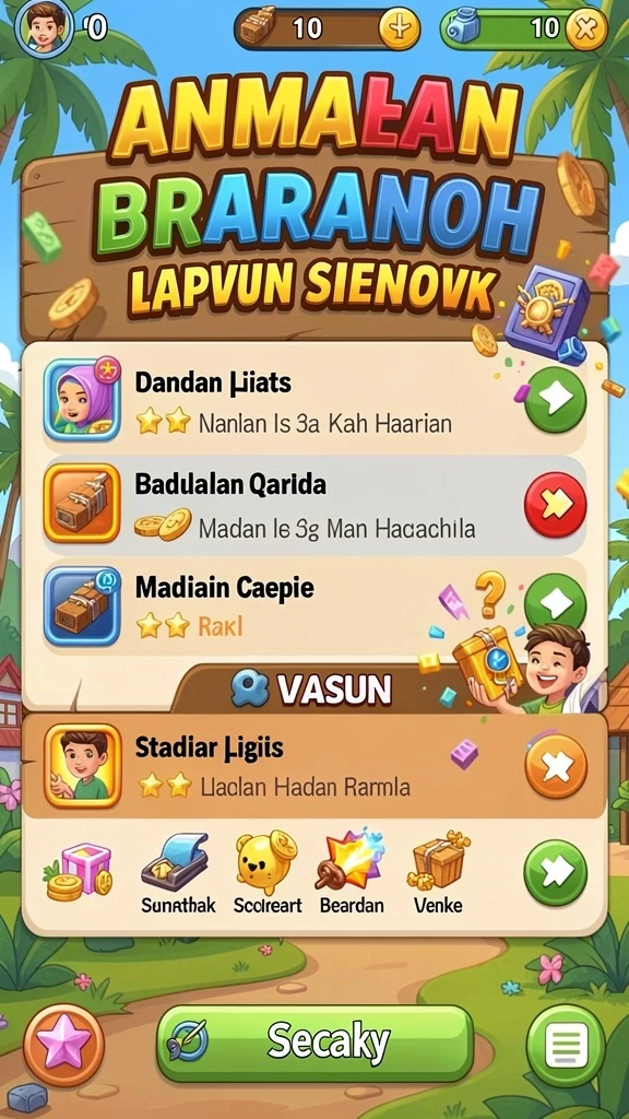 Karakter unik siap untuk petualangan seru.
