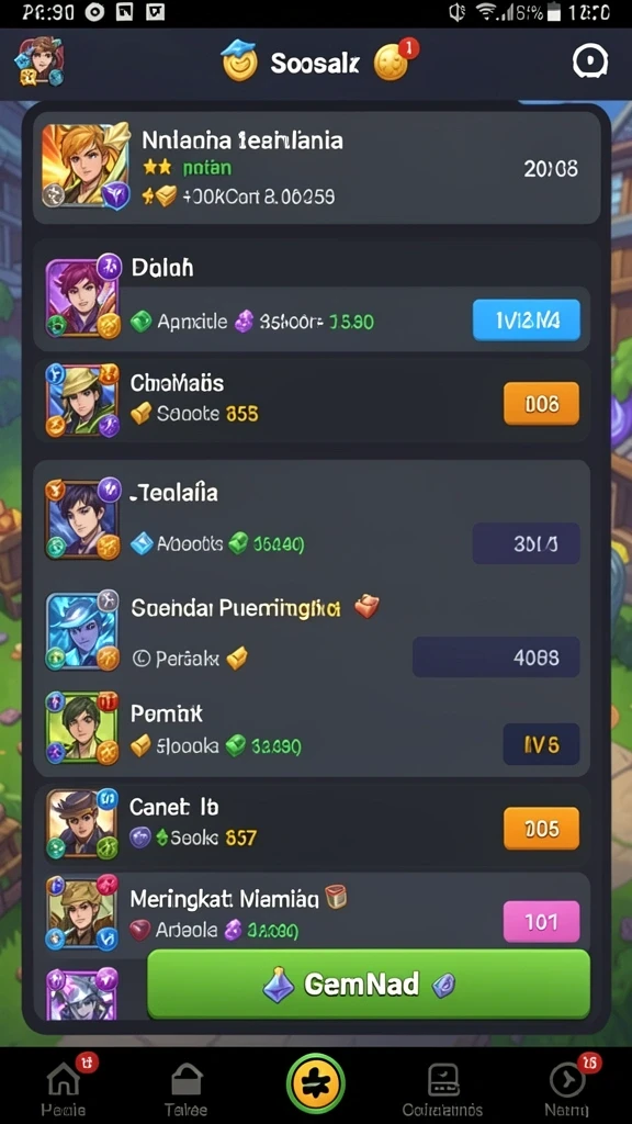 Screenshot menunjukkan antarmuka utama yang menarik.