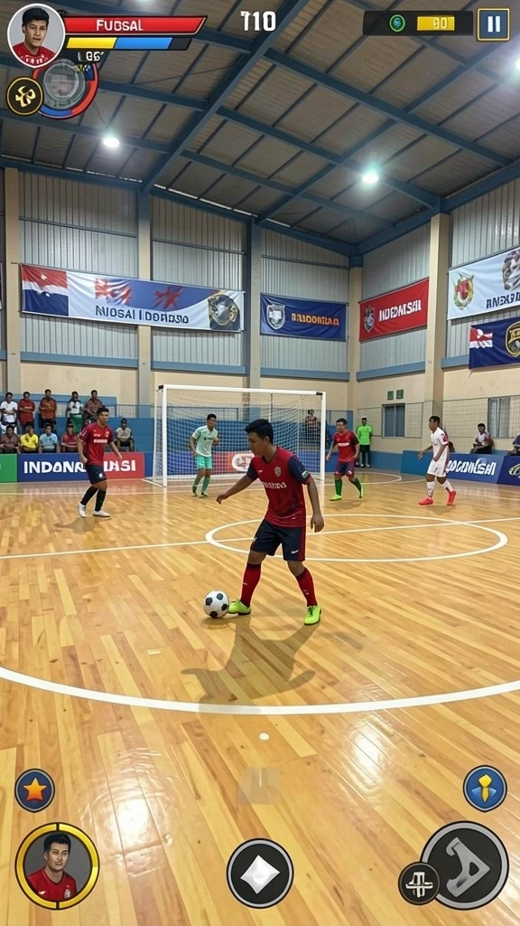 Gambaran mode permainan kompetisi yang intens.