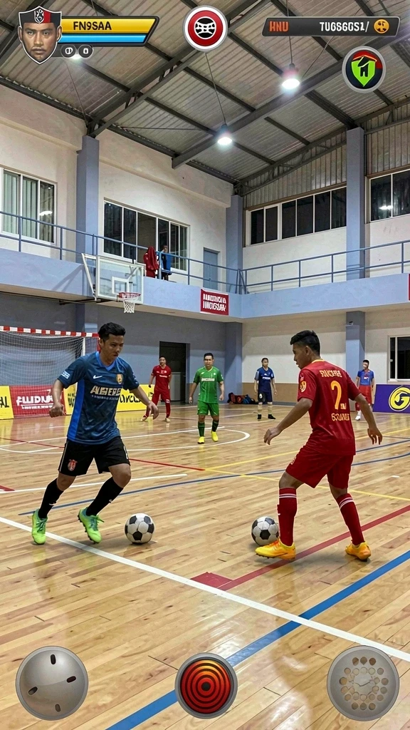 Tangkapan layar menunjukkan karakter utama dalam aksi mengalahkan rintangan.